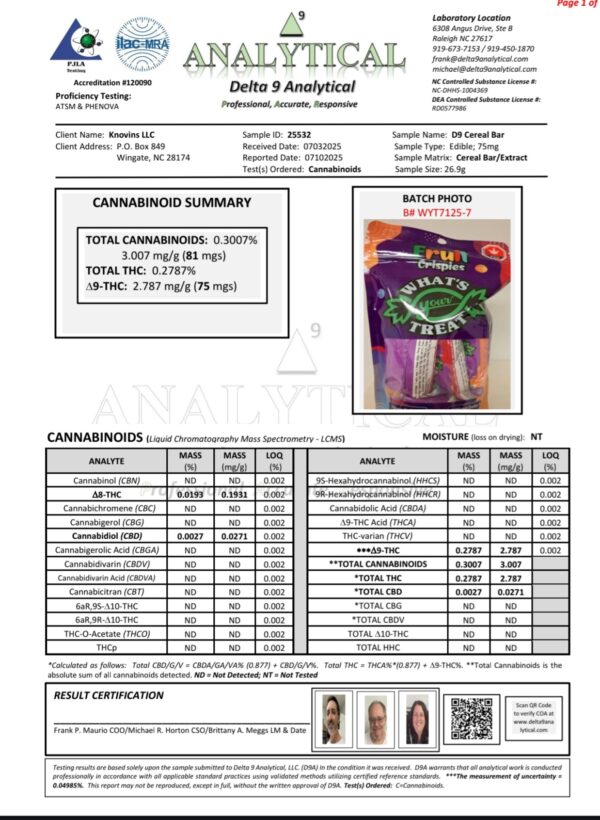 CEREAL BARS - D9 (75MG) - Image 2
