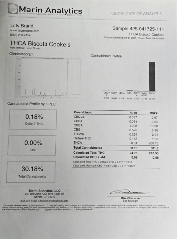 BISCOTTI COOKIES - THCA 28.01% (Hybrid) - Image 2